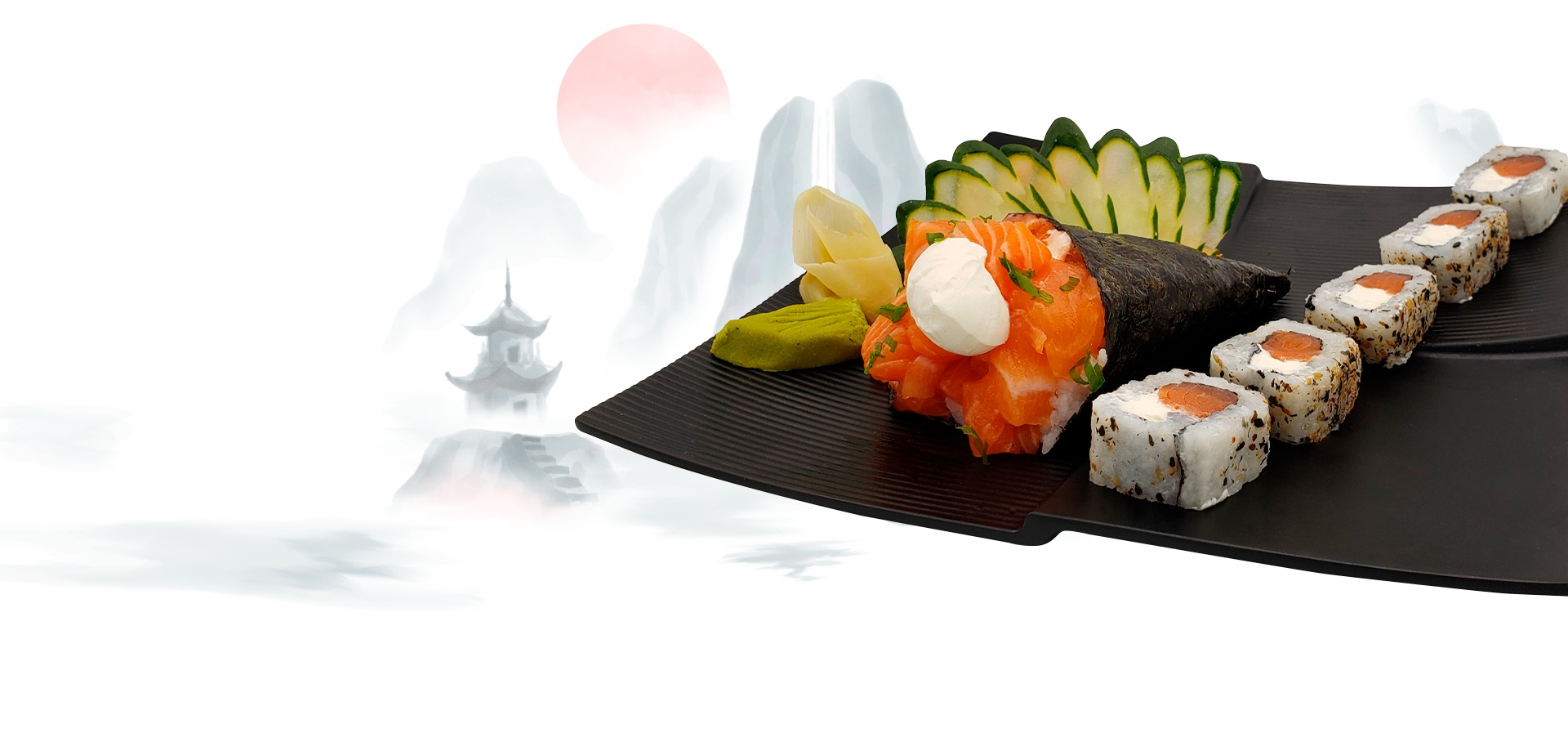 Combinado O Favorito do Shae: temaki e uramaki Philadelphia